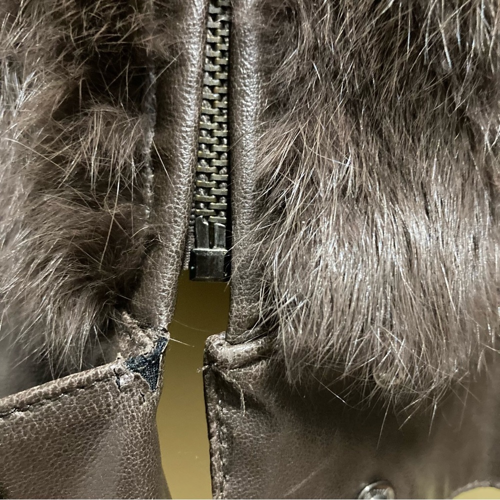 Y2K Rabbit fur trim jacket - Picture 8 of 8
